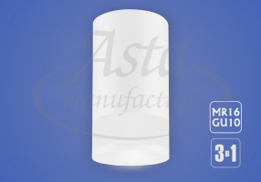 Светильник EKS ART GLASS MR16(GU10) накладной, белый